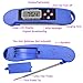 Samshow Digital Cooking Thermometer, Instant Read, Voice Function LED Screen, Backlight, Kitchen Thermometer, Food Grade Stainless Steel Probe for Kitchen Grilling Food Milk Candy and Bath Water(Blue)