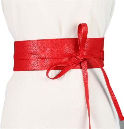 Amazon Co Jp ドレスベルト レディース ファッションベルト ワイドリボン ボウ 2輪ベルト ユニセックス ベルト 色 赤 ホーム キッチン