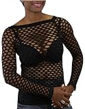 ToBeInStyle Women's Long Sleeve Fishnet Clubwear Top