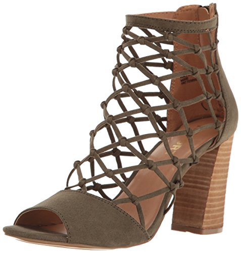 Report women s mixie dress sandal, olive, 8.5 m us