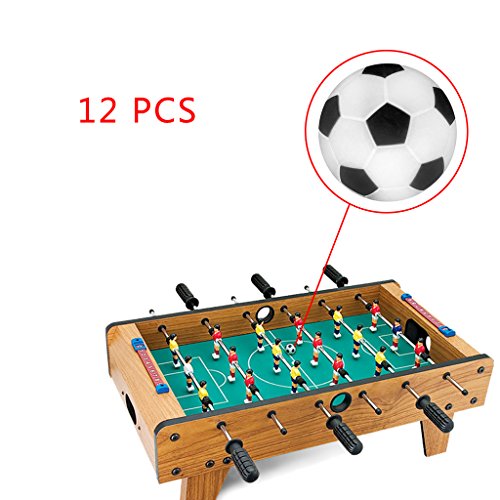 JAGENIE 12Pcs 36mm Soccer Table Foosball Mini Ball Football Black and White ReplacementChristmas New Year Gift,1 pc, Random Delivery