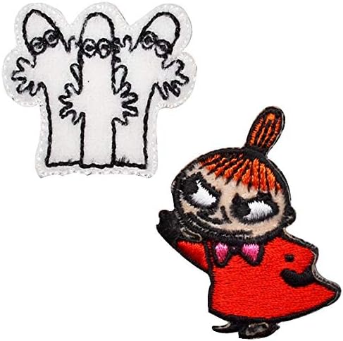 Amazon Co Jp ムーミン キャラクター ワッペン 刺繍ワッペン アイロン接着 縦3 1cm 横3 4cm ミイ ニョロニョロ Moomin アイロンワッペン ステッカー シール 手芸 正規品 入園 入学 Wappen アップリケ デコ カスタム ジュエリー
