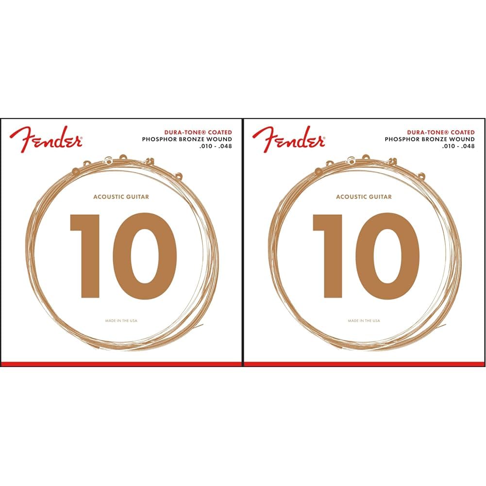 Fender 860XL Phosphor Bronze Dura Tone® Coated 10-48 (Pack of 2)
