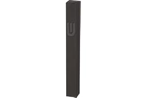 MASORET Aluminum Mezuzah Case - Black Matte Tone Modern Design 4" 10cm Hebrew Parchment Scroll Case