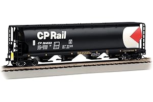 Bachmann Trains - Canadian 4-Bay Cylindrical Grain Hopper with Flashing END of Train Device - CP Rail #384553 - HO Scale