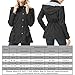 FISOUL Raincoats Waterproof Lightweight Rain Jacket Active Outdoor Hooded Women's Trench Coats Black
