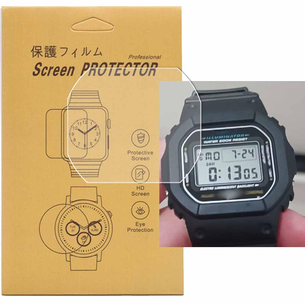 Photo 1 of VRWOX 3-Pcs TPU Screen Protector For DW5600 GW-B5600 Watch, Full Coverage Screen Protector HD Clear Anti-Bubble and Anti-Scratch For (DW-5600)