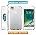 iPhone 8 Plus Case, iPhone 7 Plus Case with Screen Protector, GuaGua Slim Protective Cover Cases for iPhone 7/8 Plus, Shock Absorption Bumper, Soft TPU Cases and Tempered Glass Protection - Clear