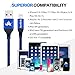 iPhone Charger,Aonlink 3Pack 3FT/6FT/10FT(1M/2M/3M) Nylon Braided Lightning Cables USB Charger Cord, Compatible with iPhone X/8/8 Plus/7/7 Plus and More(Black Blue)