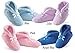 Collections Etc Ultra Plush Chenille Slippers, Blue, Large