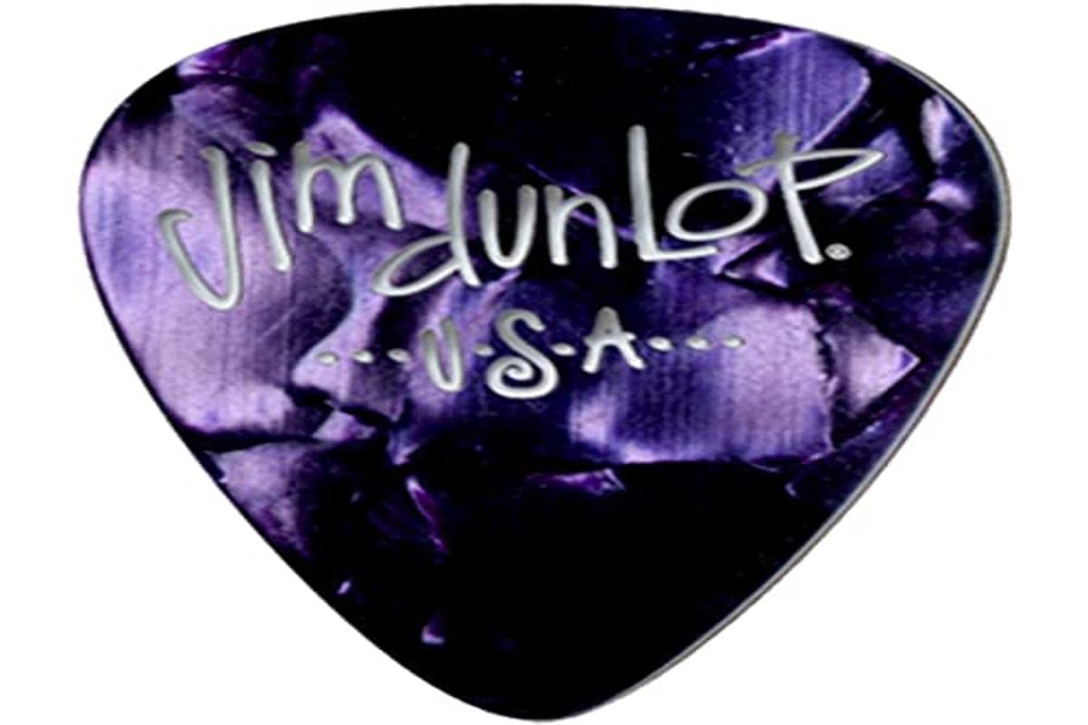 Dunlop 483P13HV Genuine Celluloid, Purple Pearloid, Heavy, 12/Player's Pack