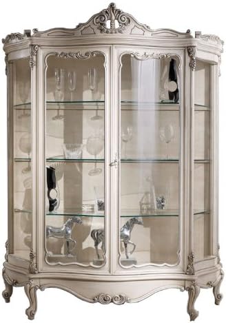 Vitrine Schrank Mit Glasturen Und Beinen Klassische Vitrine Im Stil Fur Esszimmer Wohnzimmereinrichtung Im Klassischen Erstklassigen Stil Vitrine Mit Einlegeboden Aus Glas Zeitloses Mobelstuck Aus Italien Amazon De Kuche Haushalt