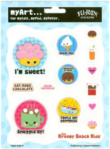 Puffy P - Kreemy Snack Kids Yummy Sweet - Multi Pack of 13 Stickers