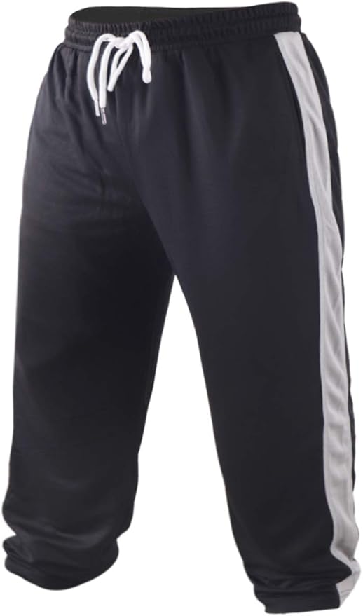 Muscle Alive Men's Baggy Bodybuilding Pants Mesh Quick Dry Trousers