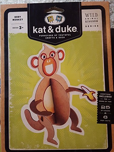 kat & duke 3D Puzzle w/Stickers Monkey