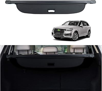 Amazon Com Powerty Cargo Cover For 2020 2021 Audi Q7 2016 2017 2018 2019 Retractable Rear Trunk Security Cover Shielding Shade Black Not Fit Electric Tailgate Version Automotive