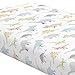 Carousel Designs Watercolor Dinosaurs Crib Sheet - Organic 100% Cotton Fitted Crib Sheet - Made in The USA