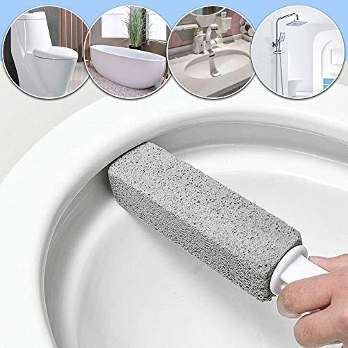 Pumice Stone Toilet Bowl Cleaner and Adhesive Hooks，Toilet Bowl Ring