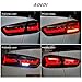 AOEDI LED Tail Lights For Mitsubishi Lancer&EVO X 2008-2017 Audi Style Smoked Lens Replacement