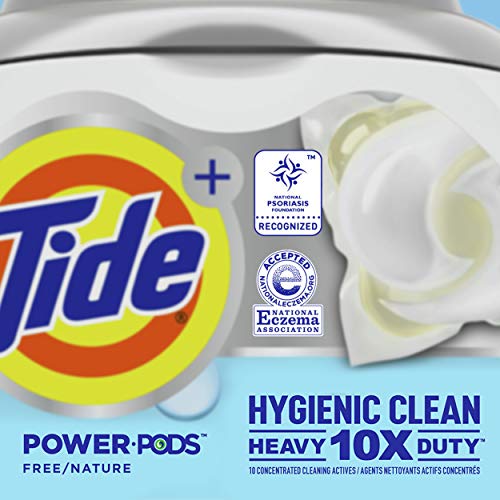 Tide Hygienic Clean Heavy Duty 10x Free Power Pods Liquid Laundry Detergent, White, Unscented, 41 Count