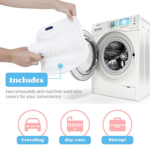 Premium Memory Foam Baby Pillow 2 Covers & Sleep Guide eBook Prevent Flat Head Syndrome