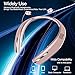 Bluetooth Headphones Speaker 2 in 1,SEOBIOG Neckband Wireless Headset Wearable Speaker True 3D Stereo Sound Sweatproof Headphones with Retractable Earbuds Built-in Microphone (Rose Gold)