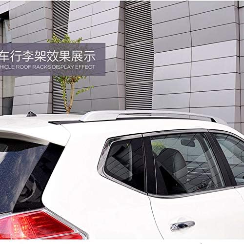 Biserpon for Nissan Rogue X-Trail 2014 2016 17 2018Aluminium Alloy Roof Side Rack Cross Racks Rails Bars Luggage Carriers Baggage Holder