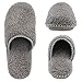 HomeTop Women’s Cozy Plush Fleece Slip On Memory Foam House Slippers (Large/9-10 B(M) US, Gray)