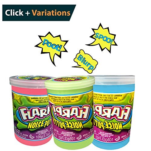 The #1 Flarp Noise Putty (3 pack) â€“ Fart Putty Slime (Assorted Colors) - It Makes Fart Noises - Super Soft Slime - Pack of 3 Rainbow Style (Click for more variations)