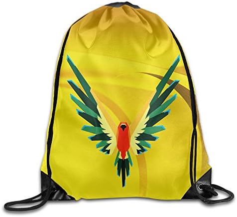 Logan Paul's Parrot Logo Bag, Maverick Design Sport Gym Sack Drawstring Backpack Bag