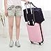 FUNFEL Foldable Travel Duffel Bag Tote Carry on Luggage Sports Water Resistant Nylon(II-Navy Blue)