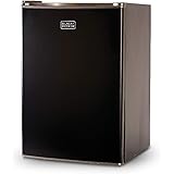 BLACK+DECKER BCRK25B Compact Refrigerator Energy Star Single Door Mini Fridge with Freezer, 2.5 Cubic Feet, Black