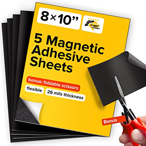 Magnetic Sheets with Adhesive Backing - 5 PCs each