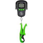 Googan Squad Digital Fish Scale with Lip Grip, 55 lb Capacity, Bright Digital Display and Batteries Included for Bass, Catfish and Saltwater Anglers