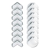 ZesGood Pack of 16 Anti-Collision Angle Table Kids Protectors Corner Guards with 3M Adhesive, L Shaped & Ball Shaped