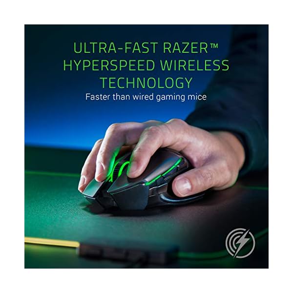 Razer Basilisk Ultimate with Charging Station - Wireless Gaming Mouse with 11 Programmable Buttons (Optical 20k Focus…
