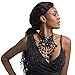 Holylove Black Statement Necklace for Women, Costume Necklace for Women Party Bachelo Novelty Fashion Jewelry - HLN0001 Black
