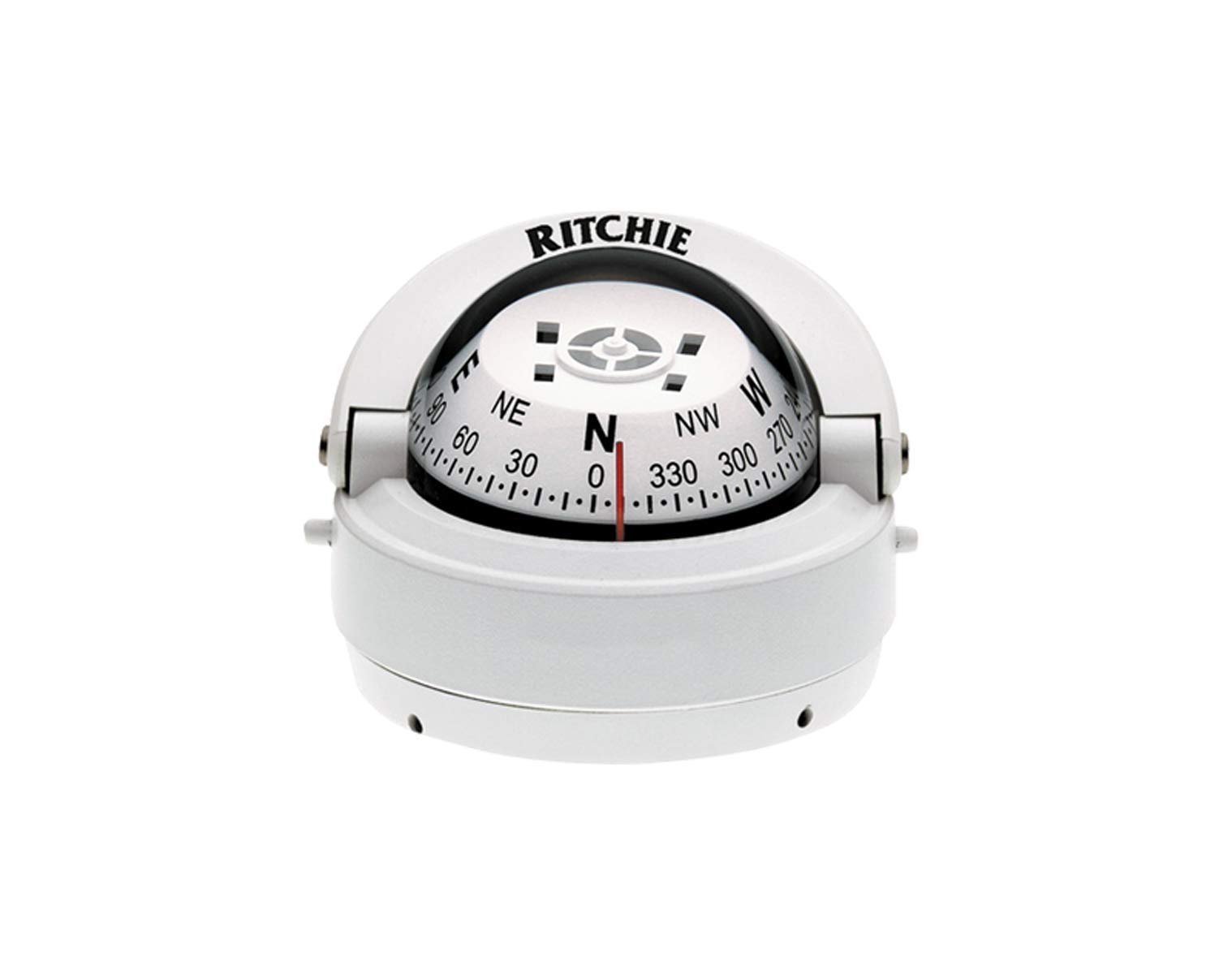 Ritchie Navigation Compass, Surface Mount, 2.75" Dial, Wht.