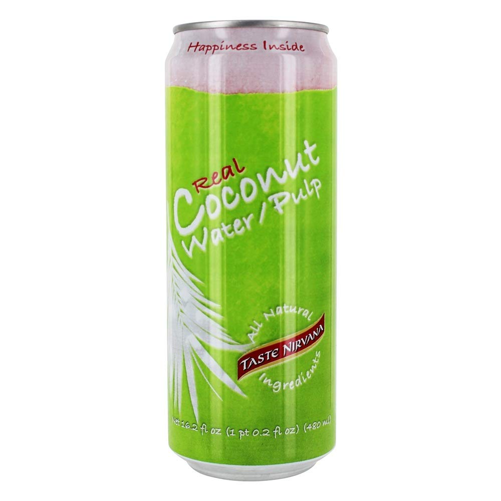 TASTE NIRVANA Coconut Water with Pulp, 16.2 FZ Grocery