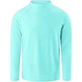 Boys Rash Guard Swim Shirt Long Sleeve Rashguard UPF+ 50 SPF Sun Water Surfing Shirts for Toddler Kids Youth Teen 2T-16Y