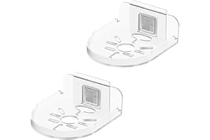 MEISO Mount Holder for Security Cameras, 2 Pcs No Drill Wall Mount Floating Shelf - Stick-on Floating Shelf for Small Cameras