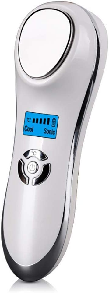 Mengen88 Hot and cold beauty instrument, vibration massage skin firming skin shrink pores reduce wrinkles acne lock water 42 ° sonic warm application