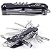 WitBird Multi Function With LED Light Folding Tool Outdoor Tactical Survival Training Army Knives Travel Portable Pocket Knife Pocket Hunting Camping Survival Knife Essential Tool Multipurpose Daily Household, Black