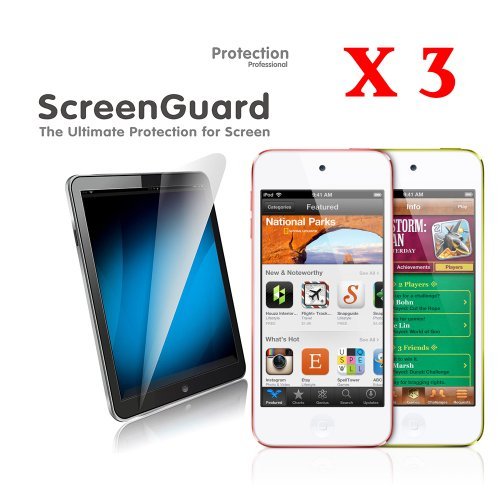 SopiGuard HD Ultra Clear 3 pack Screen Protector for Apple iPod Touch 5th generation 2012
