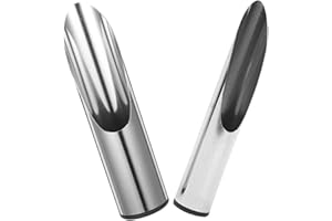 PHENOFICE 2pcs Stainless Steel Soil Scoop Shovels Set for Gardening and Bonsai Transplanting, Small and Large