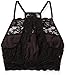 Amazon Brand - Mae Women's Hi-Neck Lace Bralette (for A-C cups),Black,Medium