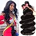 Jolia Hair Brazilian Body Wave Human Hair 3 Bundles 12 12 12inch-Cuticle Aligned Heat Friendly-8A Unprocessed Virgin Wavy Hair Weave Natural Black Can be Dyed