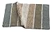 Chardin home Cordural Stripes Bath Mat, Set of 2 Bath Rugs (21 Inches x34 Inches & 24 Inches x40 Inches) | Non Slip Bathroom Rug, Machine Washable, Plush, Highly Absorbent | Bluish Gray- Beige