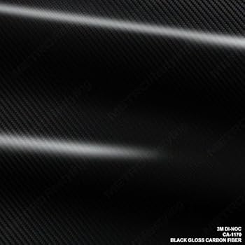 3M CA-1170 DI-NOC GLOSS BLACK CARBON FIBER 4ft x 2ft (8 Sq/ft) Flex Vinyl Wrap Film