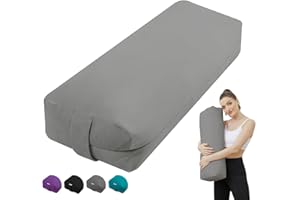 TokSay Restorative Yoga Bolster - Velvet Covered Meditation Pillow for Yin & Prenatal Yoga